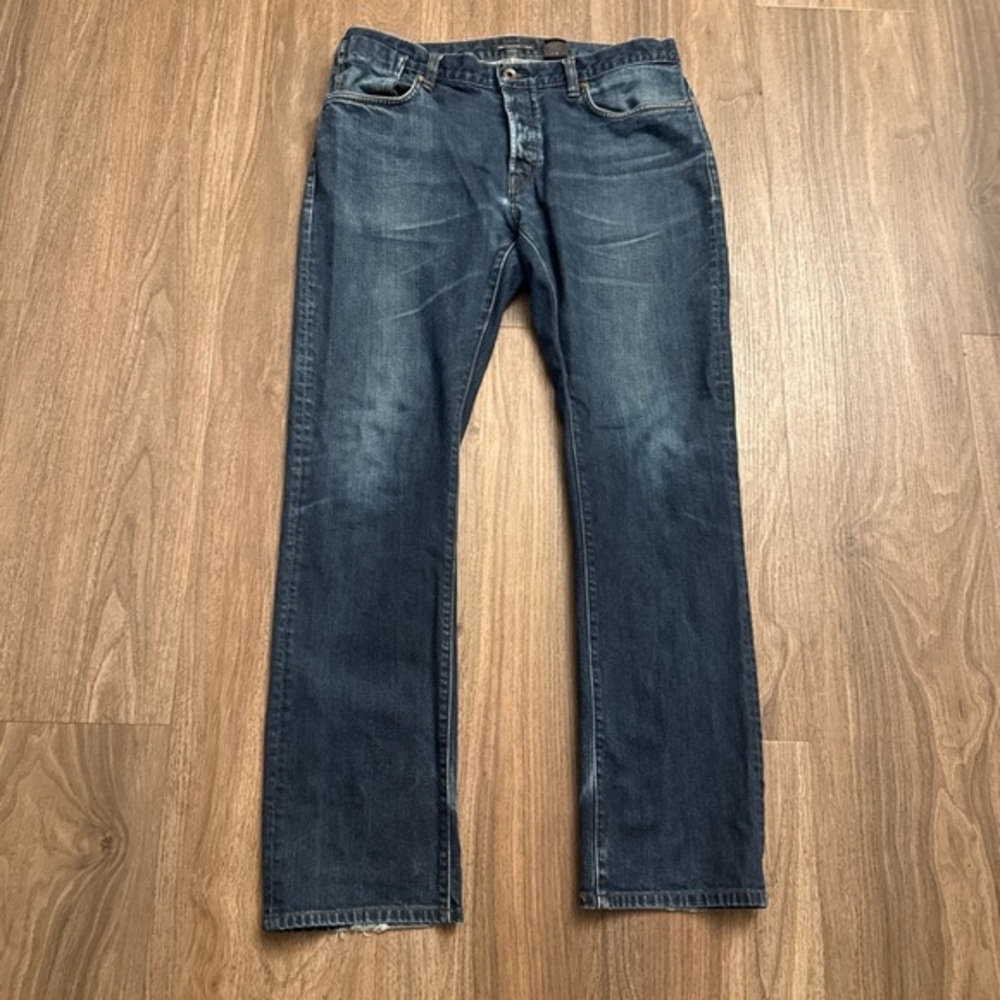 John varvatos Classic Men's Dark Blue Straight-Leg Jeans 36r